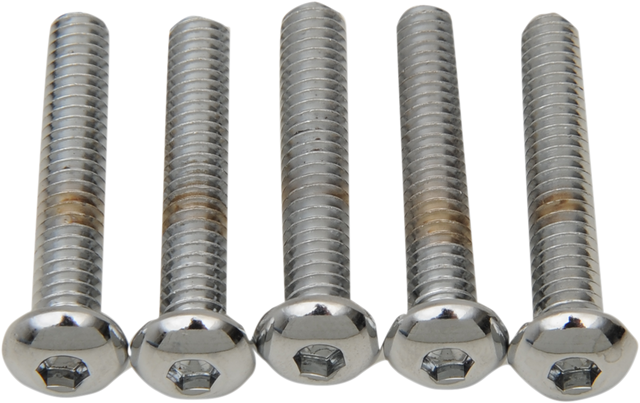 Drag Specialties MPB824 Button Head Bolts Kit for Harley-Davidson Motorcycles, 1/4"-20 x 2" Replacement Bolts, Pack of 5