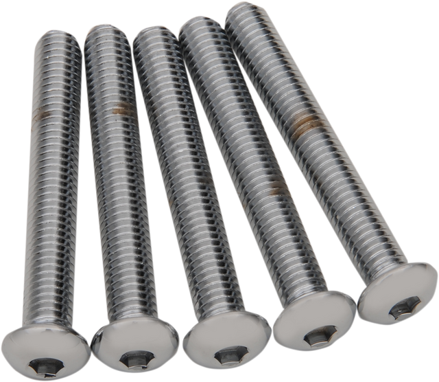 Drag Specialties MPB835 Button Head Replacement Bolts for Harley-Davidson Motorcycles, 3/8"-16 x 2-3/4" - Pack of 5