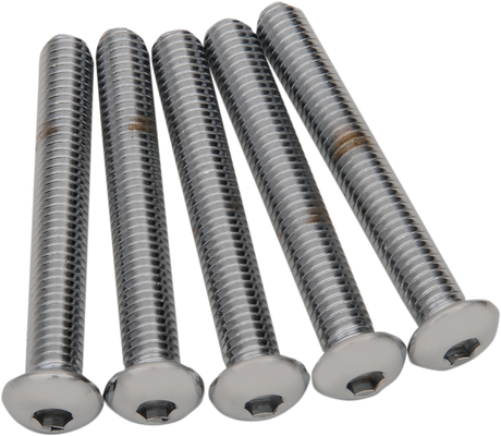 Drag Specialties MPB836 Button Head Replacement Bolts - 3/8"-16 x 3" - 5 Pack for Harley-Davidson Motorcycles