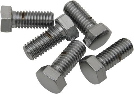 DRAG SPECIALTIES Hex-Head Bolts - Chrome 7/16"-14 x 1" - Fits Harley-Davidson and Custom Motorcycles - Pack of Replacement Hardware