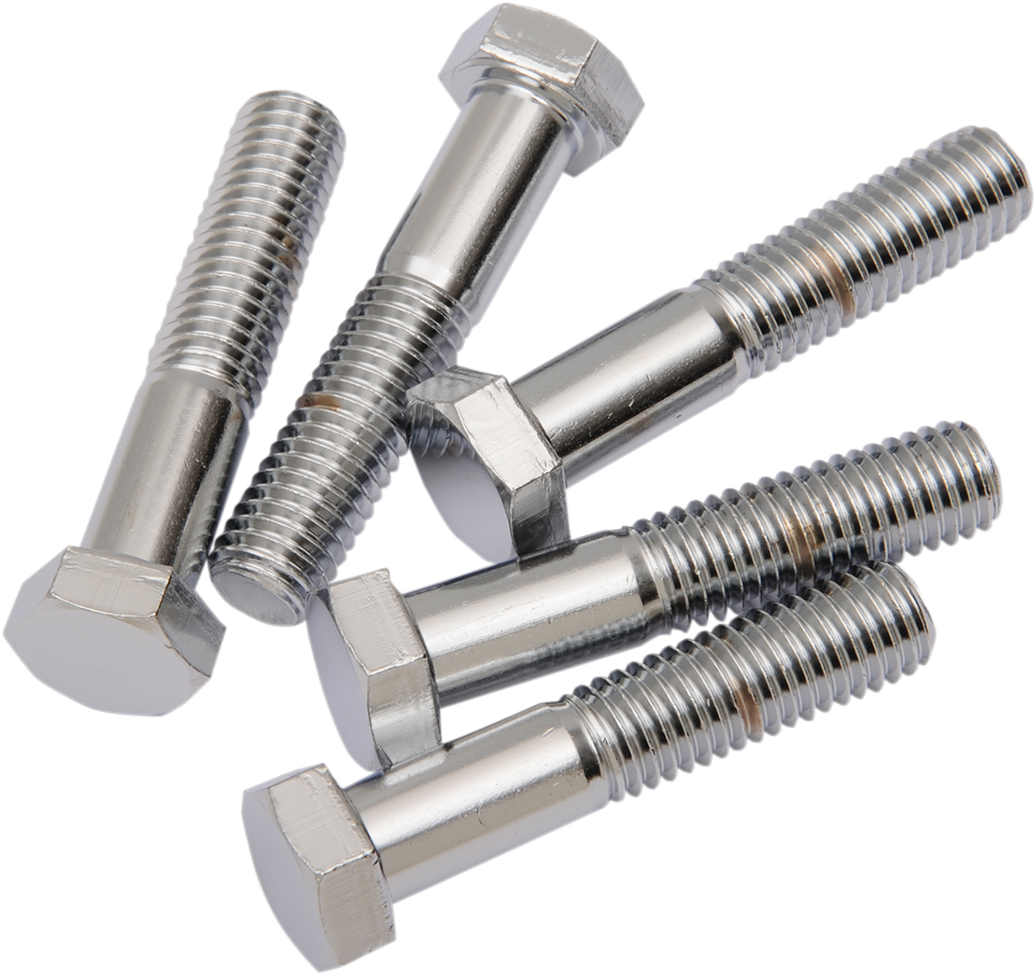 DRAG SPECIALTIES Hex-Head Bolts Chrome 1/2 inch x 2-1/2 inch Model MPB677 for Harley-Davidson Motorcycles