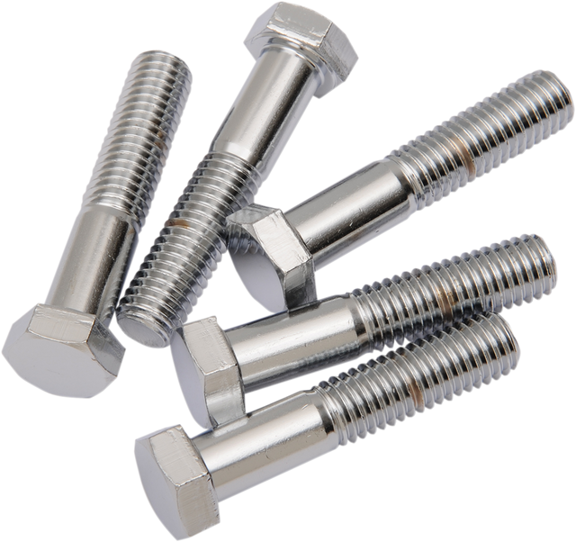 DRAG SPECIALTIES Hex-Head Bolts Chrome 1/2 inch x 2-1/2 inch Model MPB677 for Harley-Davidson Motorcycles