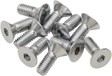 Drag Specialties MPB572 Chrome Flat-Head Bolts for Harley-Davidson Motorcycles, 10-32 x 1/2"