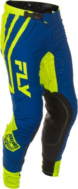 Fly Racing Lite Lancer Pants for Motorcycle Riding - Navy/Hi Vis, Size 30 with CE Armor Fitment for Kawasaki, Honda, Yamaha, Suzuki, and More