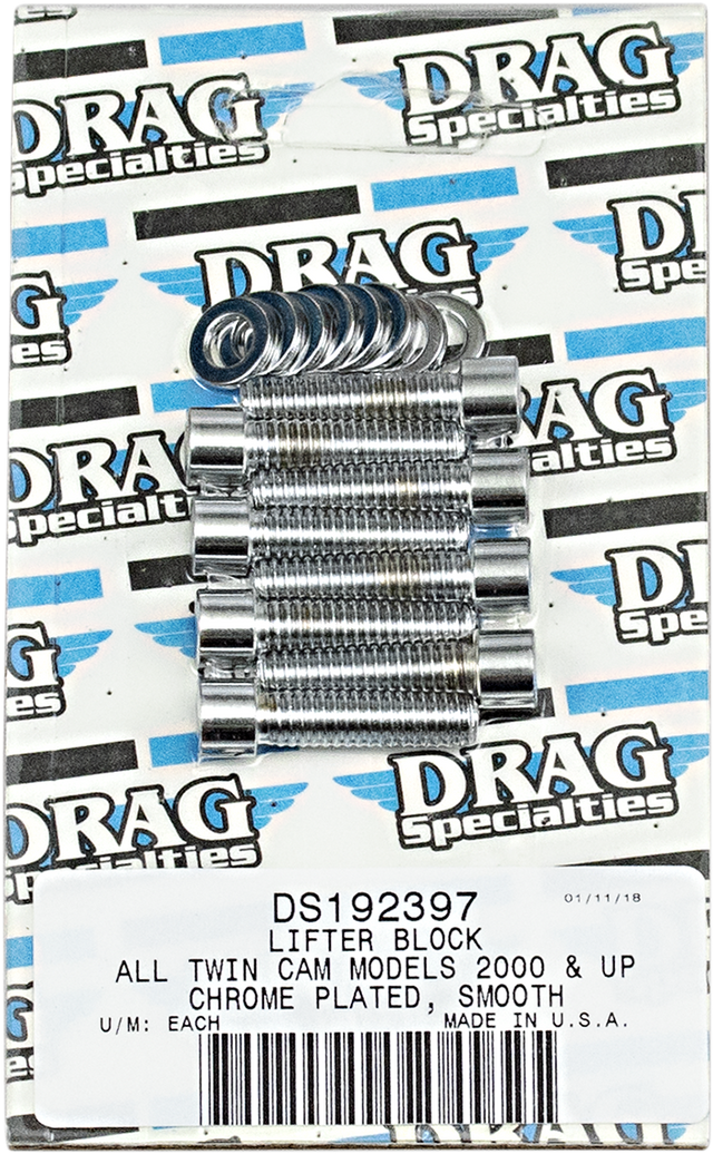 DRAG SPECIALTIES MK378S Lifter Base Bolt Kit for Harley-Davidson Twin Cam 1999-2017