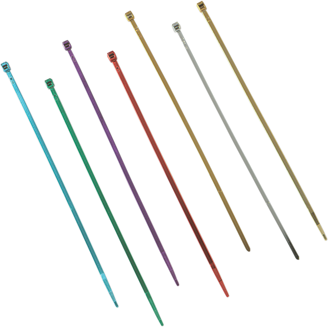 DRAG SPECIALTIES 10-6010C-10-HC3 Chrome 7-Inch Cable Ties - 10 Pack for Harley Davidson Motorcycles