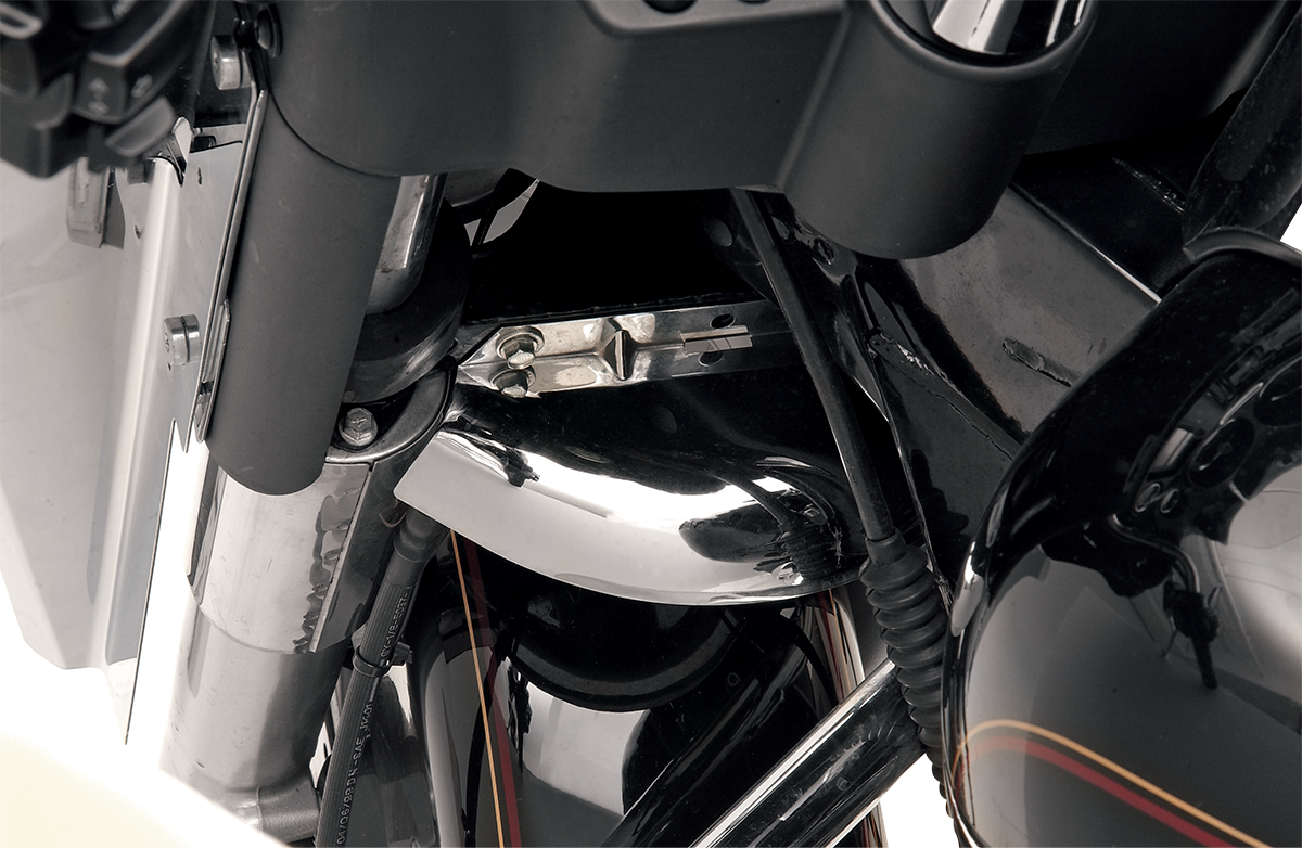 Drag Specialties Chrome Front Fork Air Baffle for Harley-Davidson Touring Models - Part 23-0421-SC3