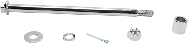 Drag Specialties Rear Chrome Axle Kit for Harley FXR '82-'94 with ABS Compatibility - Part 16-0298-BC520