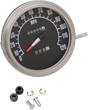 DRAG SPECIALTIES FL-'68-'84 Style 2240:60 Speedometer - Black Face with 12mm Thread, Fits Harley-Davidson Touring Models