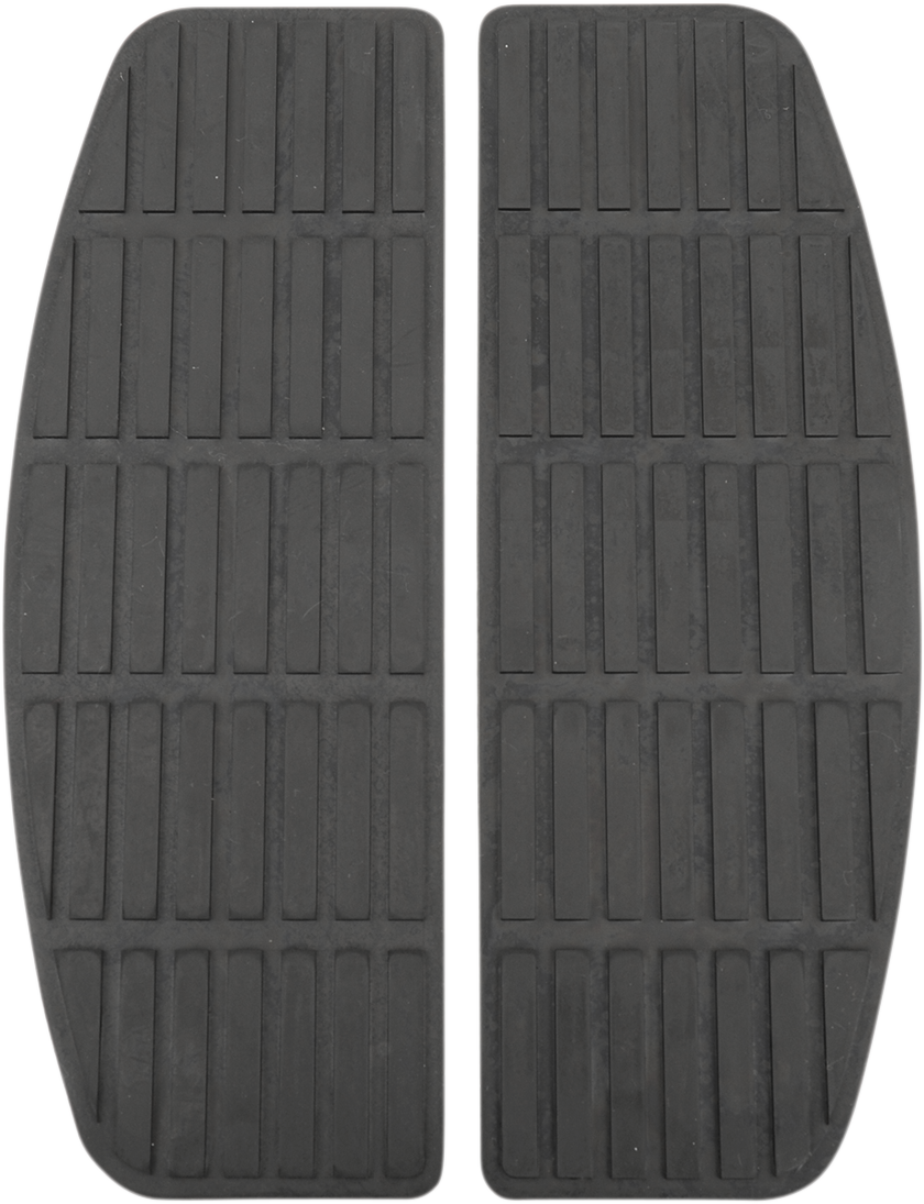 Drag Specialties Replacement Rubber Rectangle Floorboard for Harley-Davidson with Stock Mounting Brackets - Part 17-0414R-PBLAB2