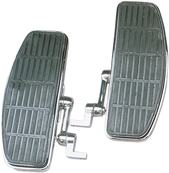 DRAG SPECIALTIES Adjustable Chrome Floorboards with Damper for Harley-Davidson FX Models (Part #17-0417-BXLB2)