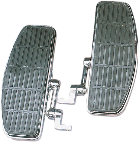 DRAG SPECIALTIES Adjustable Chrome Floorboards with Damper for Harley-Davidson FX Models (Part #17-0417-BXLB2)