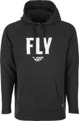 Fly Racing Weekender Pullover Hoodie Black/White Large - Comfortable and Stylish Outerwear