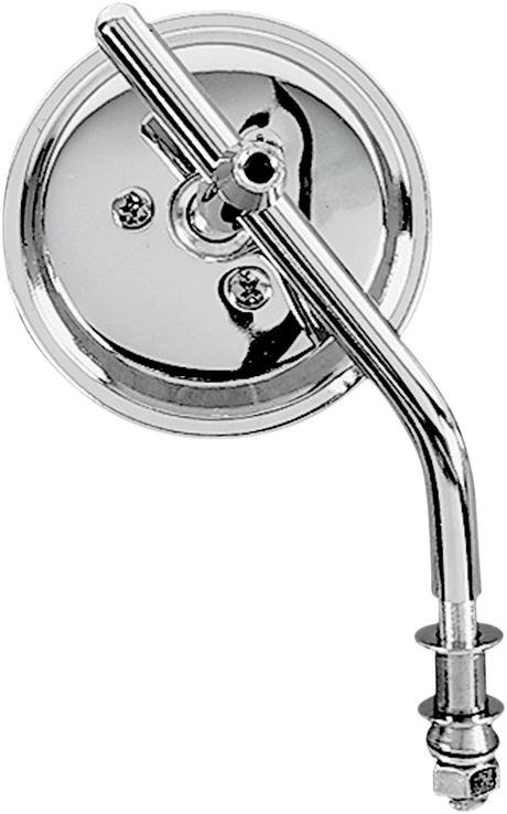DRAG SPECIALTIES KA-26-BC428 Custom Round Chrome Side View Mirrors for Harley-Davidson Motorcycles (Left/Right, 3 Inch)