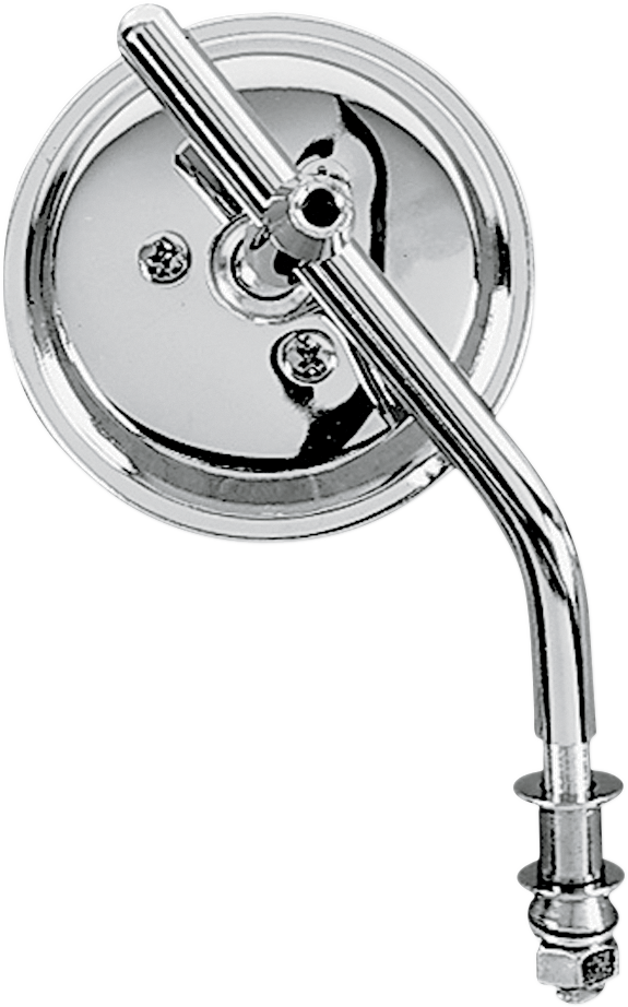 DRAG SPECIALTIES KA-26-BC428 Custom Round Chrome Side View Mirrors for Harley-Davidson Motorcycles (Left/Right, 3 Inch)
