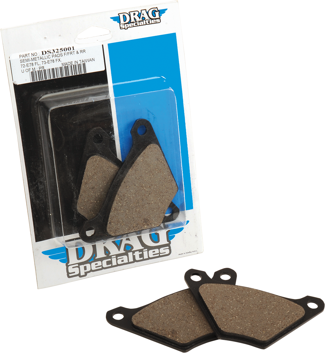Drag Specialties Semi Metallic Brake Pads 16-0902SCPBC251 for Harley Davidson Touring Models