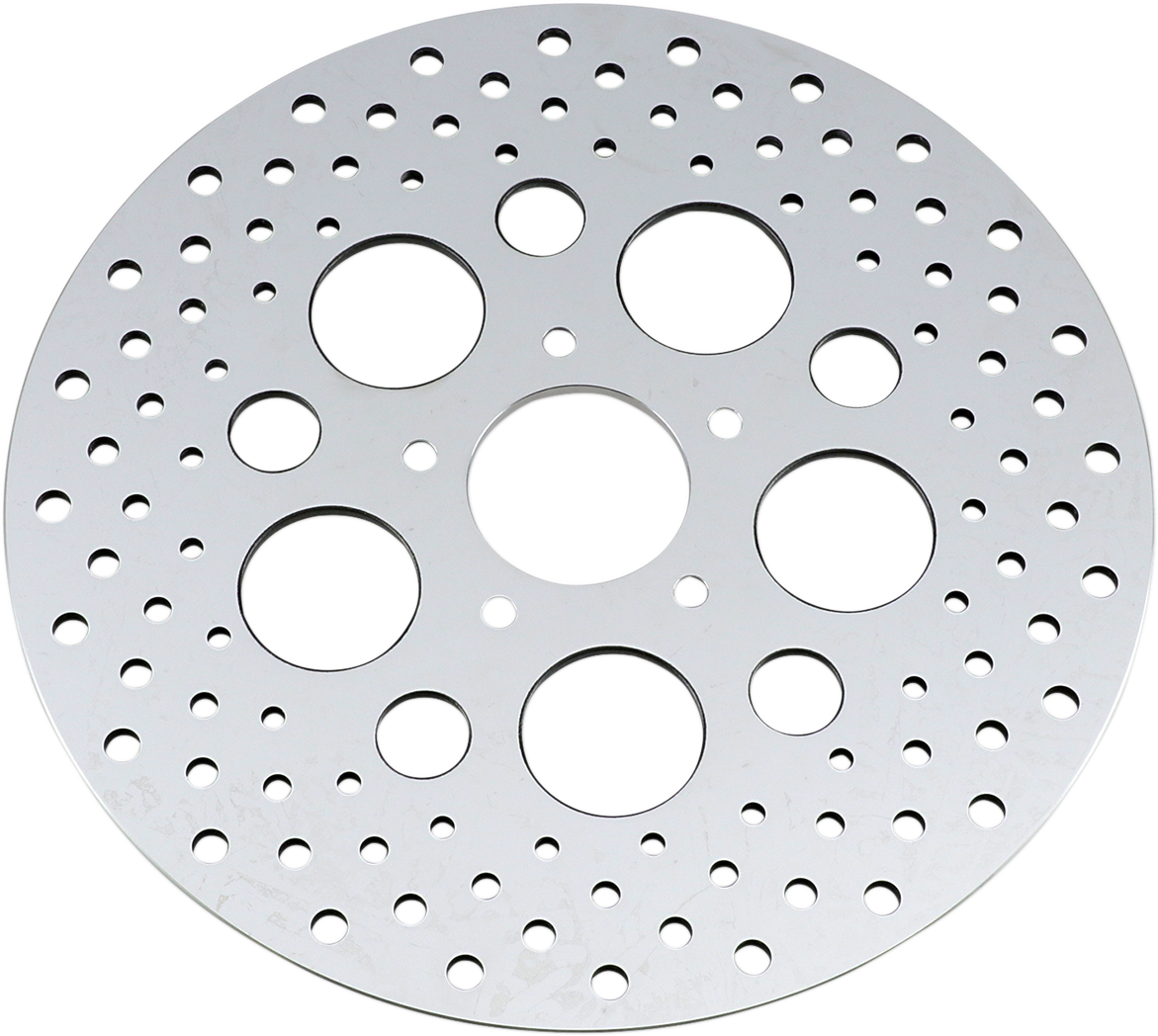 Drag Specialties 060185ASP-BC648 Front 11.5-Inch Drilled Brake Rotor for Harley-Davidson