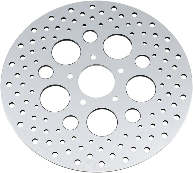 Drag Specialties 060185ASP-BC648 Front 11.5-Inch Drilled Brake Rotor for Harley-Davidson