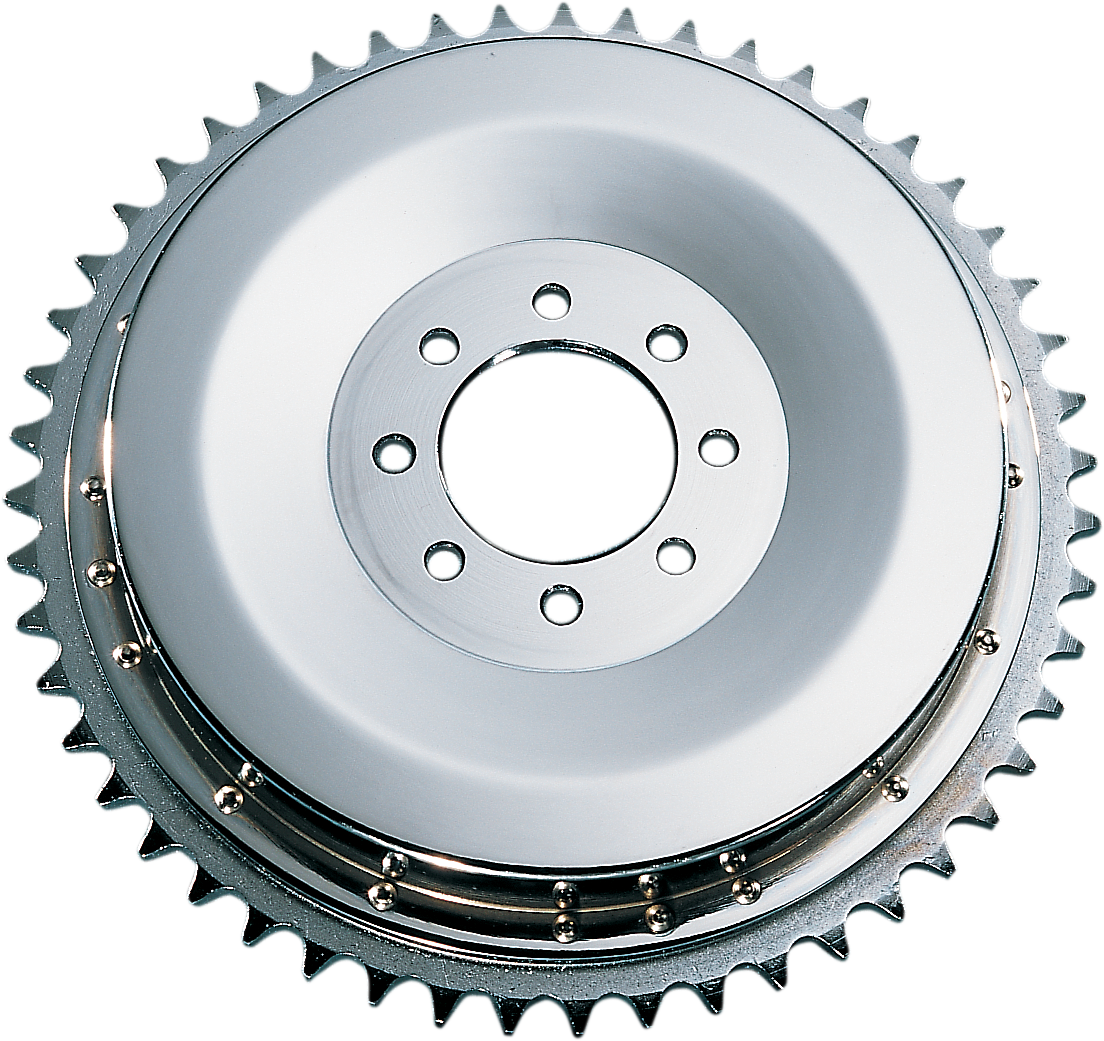 DRAG SPECIALTIES Chrome Rear Drum and Sprocket Set for Harley XL 1954-1978 – Part 06-0126-BX-LB2