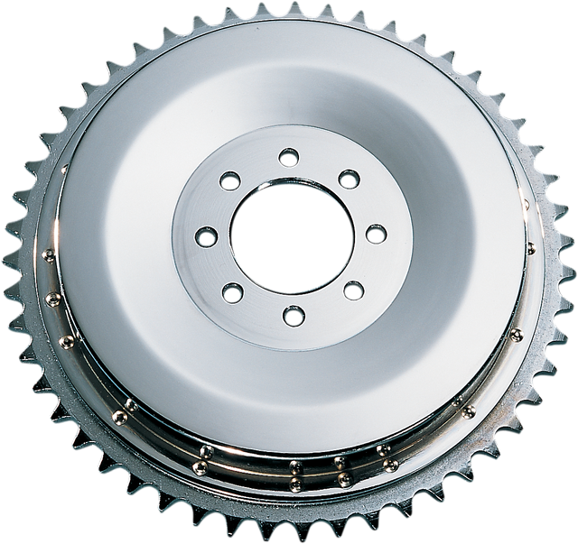 DRAG SPECIALTIES Chrome Rear Drum and Sprocket Set for Harley XL 1954-1978 – Part 06-0126-BX-LB2
