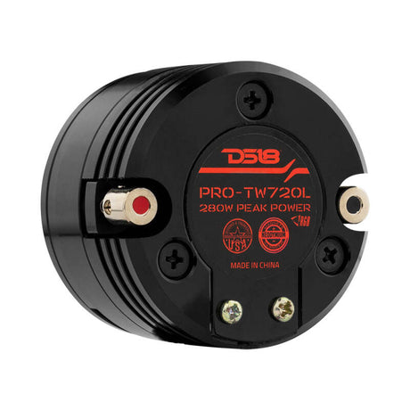 DS18 PRO-TW720L 1.6-inch High Compression Neodymium Super Bullet Tweeter with RGB LED Lights - Compatible with Car Audio Systems