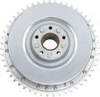 Drag Specialties Chrome Rear Drum and Sprocket Set for Harley-Davidson 1967-1972 - Part No. 06-0128-BX-LB2