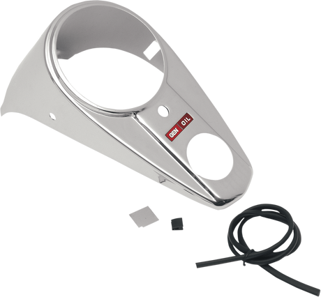 Drag Specialties Chrome Slot Dash Cover for Harley FX Models 1973-1984 with Early Big Twin Look
