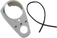 Drag Specialties Chrome Three-Light Dash Cover for Harley FL Models '63-'65 with OEM or Drag Specialties Vintage Fat Bob Tank