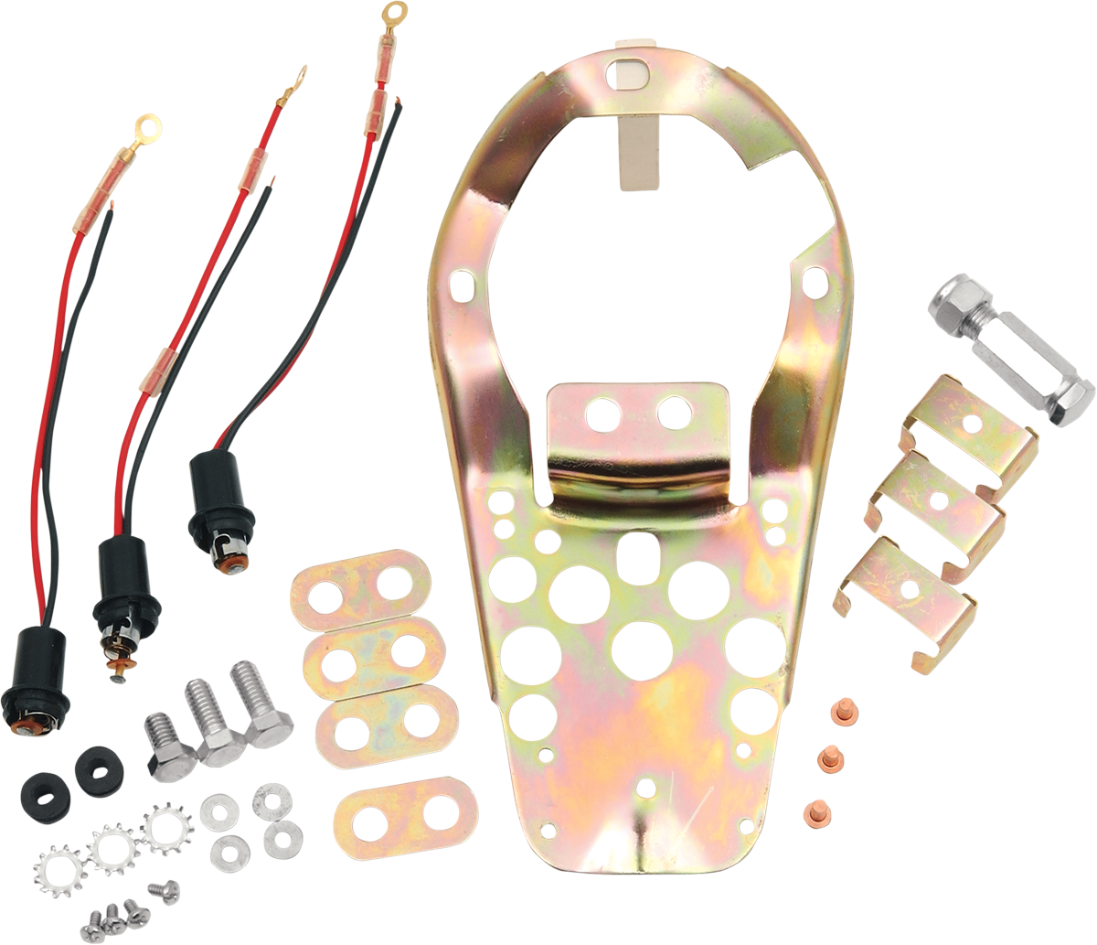 DRAG SPECIALTIES Three-Light Dash Base Plate 70356 for Harley-Davidson Vintage Fat Bob Tanks