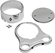 DRAG SPECIALTIES 1.25-Inch T-Bar Single Gauge Mount for '00-'22 OEM Style Gauges - Chrome - Part #373864 - Fits Most 1-1/4 Inch T-Bars with 3.5 Inch On-Center Pullback Risers