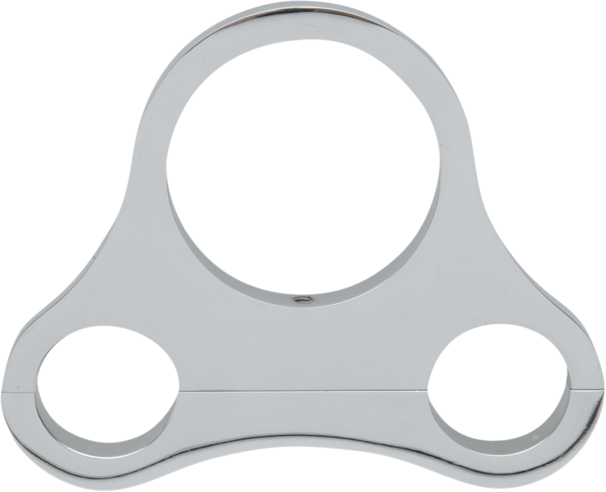 DRAG SPECIALTIES 1.25-inch T-Bar Single Gauge Mount for Harley Davidson Motorcycles - Chrome Finish - Fits Most 1-1/4-inch T-Bars with 3.5-inch On-Center Pullback Risers - Part Number 373866