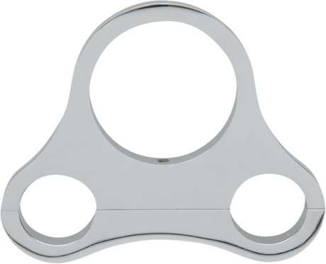 DRAG SPECIALTIES 1.25-inch T-Bar Single Gauge Mount for Harley Davidson Motorcycles - Chrome Finish - Fits Most 1-1/4-inch T-Bars with 3.5-inch On-Center Pullback Risers - Part Number 373866