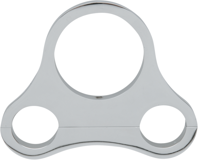DRAG SPECIALTIES 1.25-inch T-Bar Single Gauge Mount for Harley Davidson Motorcycles - Chrome Finish - Fits Most 1-1/4-inch T-Bars with 3.5-inch On-Center Pullback Risers - Part Number 373866