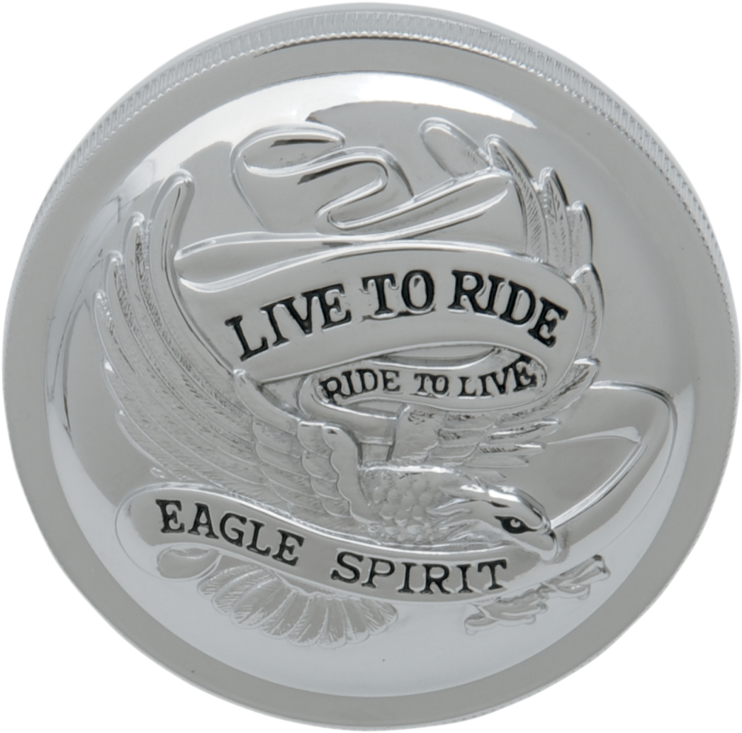 Drag Specialties Live to Ride Vented Chrome Gas Cap Part #72644 for Harley Davidson Motorcycles