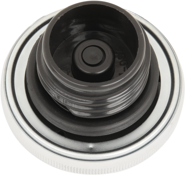 Drag Specialties Vented Chrome Screw-In Gas Cap - Fits Harley-Davidson Touring Models with Right-Side Fuel Tank Fill