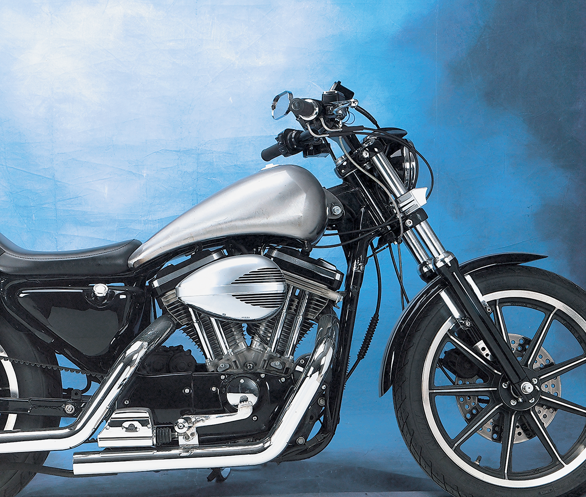 Drag Specialties Extended Gas Tank for Harley Sportster 1992-2023 with 3.9-Gallon Capacity