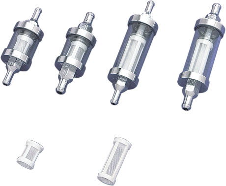DRAG SPECIALTIES Fuel Filter - Clear, 1/4 inch, Part No. 03-0051A-BC145, Fits Harley Davidson Touring and Softail Models