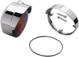 Drag Specialties Chrome Die-Cast Turn Signal Visors for Harley-Davidson Front and Rear Signals (Part #73021)