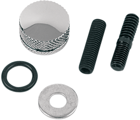 DRAG SPECIALTIES Chrome Seat Mounting Knob with Knurled Edge - Model 902132 SC-1 for Harley-Davidson and Custom Motorcycles