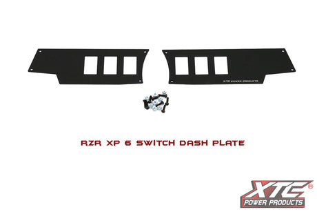 XTC Power Products SP-6SW-RZR 6-Switch Mounting Plate for Polaris RZR Models