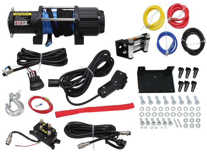 WINCH 6,000 LBS WIRE TYPE, SYNTHETIC ROPE