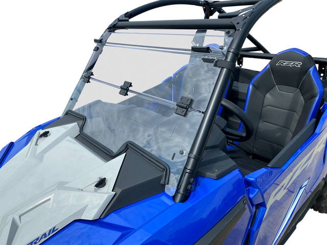 Open Trail Folding Windshield for Polaris RZR 900 and 1000 Trail Models, 2021-2022