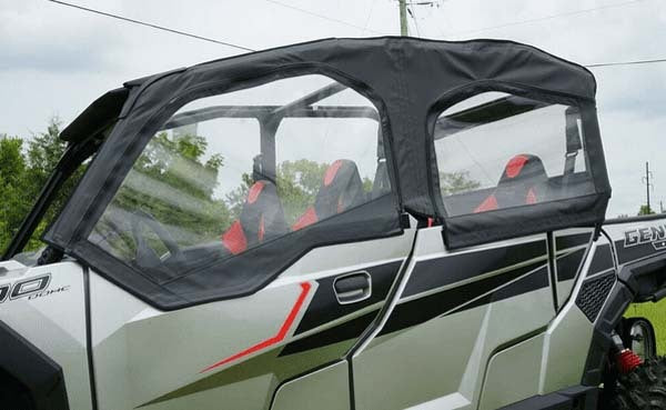 Seizmik Soft Upper Doors for Polaris General XP 4 1000 - Waterproof Marine-Grade Enclosures with Tinted Windows and Roll-Up Design