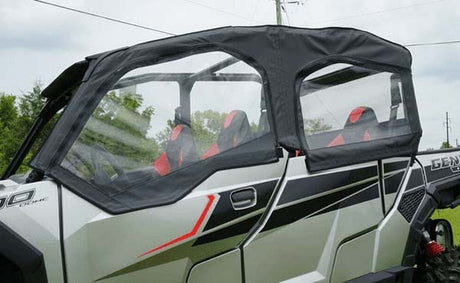 Seizmik Soft Upper Doors for Polaris General XP 4 1000 - Waterproof Marine-Grade Enclosures with Tinted Windows and Roll-Up Design