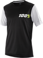 100% Ridecamp Short-Sleeve Jersey with Drop Tail and Goggle Wipe - Black, Small - Part 41401-001-10 for Mountain Biking and Cycling
