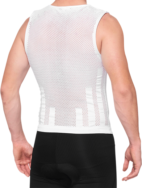 100% Zephyr Cooling Tank for Men - White, Size Small/Medium - Part No. 35502-000-17