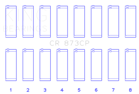 King Engine Bearings GM 379/395 16V (Size .026) Connecting Rod Bearings (Set of 8)