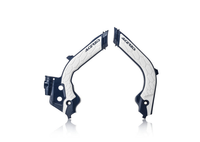 Acerbis X-Grip Frame Guards for KTM 125-501 and GasGas Models (2019-2023) - Blue/White