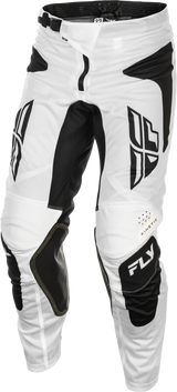 Fly Racing Kinetic Mesh Sym Pants White/Black Size 30 – Versatile Motorcycle Riding Gear for Off-Road and Street Vehicles