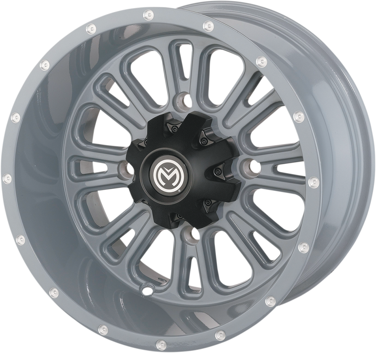 MOOSE OFFROAD Wheel - 399X - Rear - Gray - 12x8 - 4/136 - 4+4 399MO128136KG4